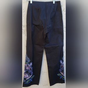 Gabby D black cotton spandex sequin slacks pants NWT S